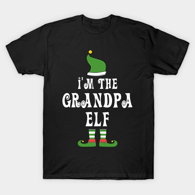 Grandpa Elf for Matching Family Christmas Group T-Shirt by jkshirts